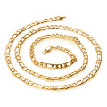 Edelstahl 18k Gold Männer Figaro Kette Halskette Mode 3:1 nk Halskette Herren Frauen Chunky Chain Halskette